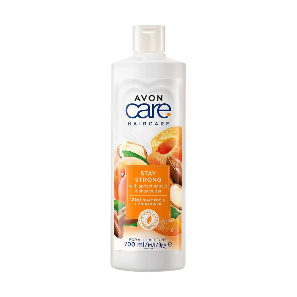 Avon Care Stay Strong 2 in 1 Shampoo & Conditioner Apricot & Shea Butter 700ml