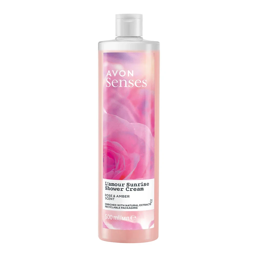 Avon Senses L'Amour Sunrise Shower Cream Rose and Amber 500ml